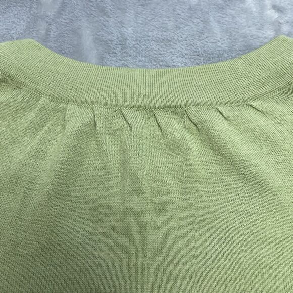 The Limited Merino Wool Blend Sweater Womens S Sage Green V Neck Lightweight - Picture 6 of 9